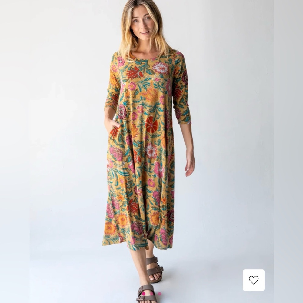 Sold Out NATURAL LIFE Lottie Floral Maxi Dress in Earthy Tones XL